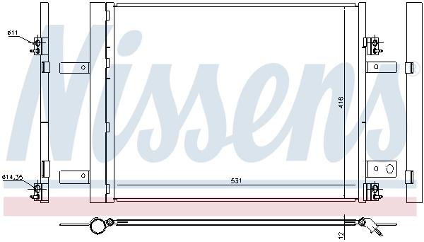 NISSENS 940480 Condenser, air conditioning