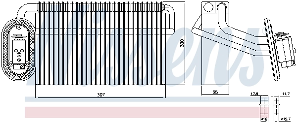 NISSENS 92322 Evaporator, air conditioning