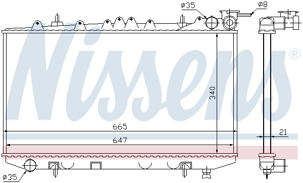 NISSENS 62421 Radiator, engine cooling