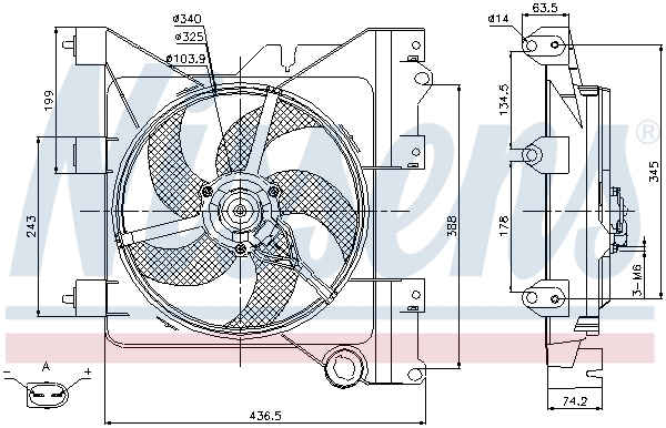 Fan, engine cooling 85316