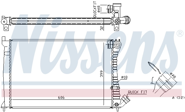 Radiator, engine cooling ** FIRST FIT ** 61398A