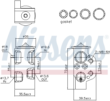 Expansion Valve, air conditioning ** FIRST FIT ** 999314