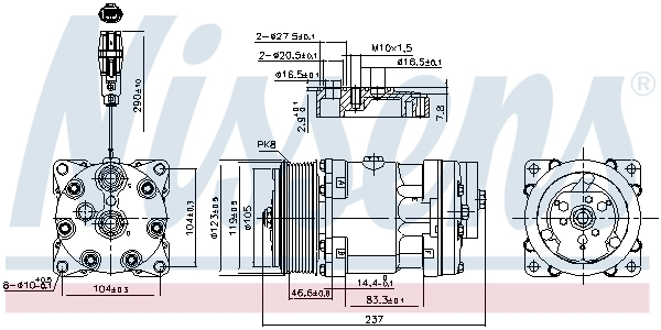 NISSENS 890193 Compressor, air conditioning