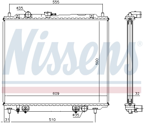 NISSENS 62802 Radiator, engine cooling