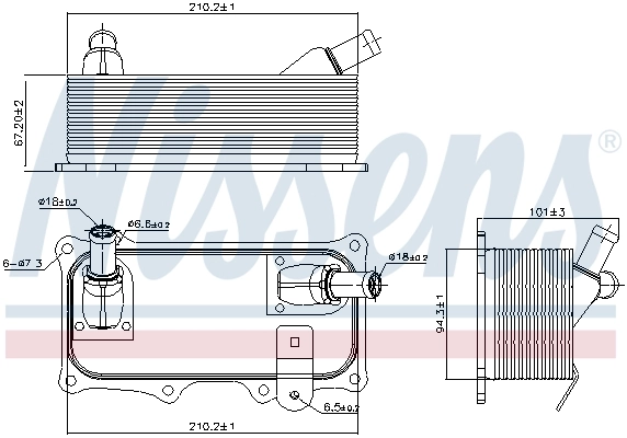 NISSENS 90785 Oil Cooler, engine oil