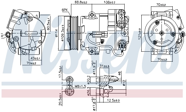 Compressor, air conditioning ** FIRST FIT ** 890058