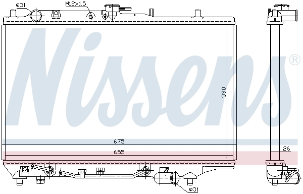 NISSENS 62378 Radiator, engine cooling