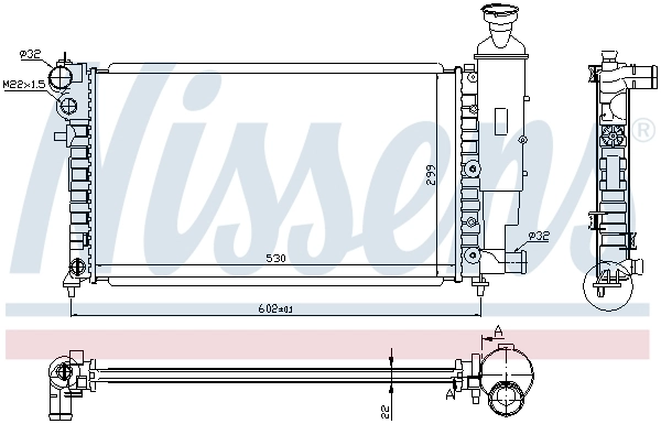 NISSENS 63537A Radiator, engine cooling