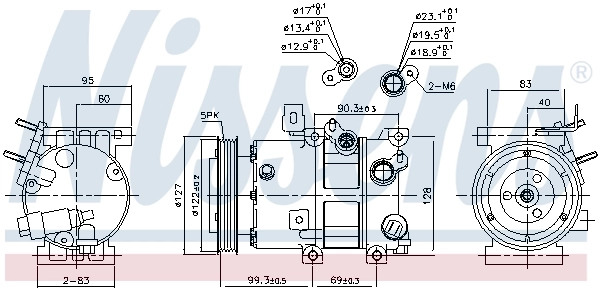 NISSENS 890573 Compressor, air conditioning
