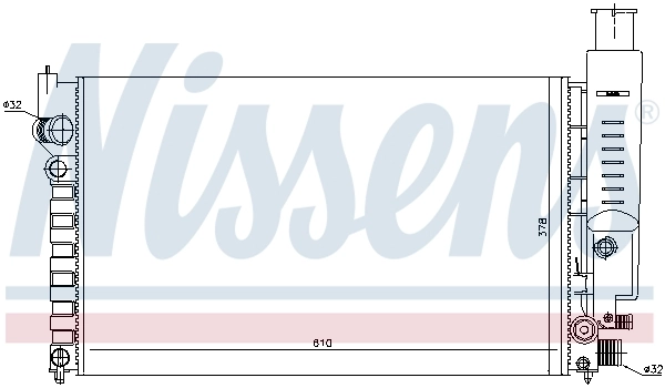 Radiator, engine cooling 63613
