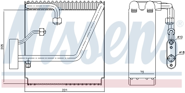NISSENS 92204 Evaporator, air conditioning