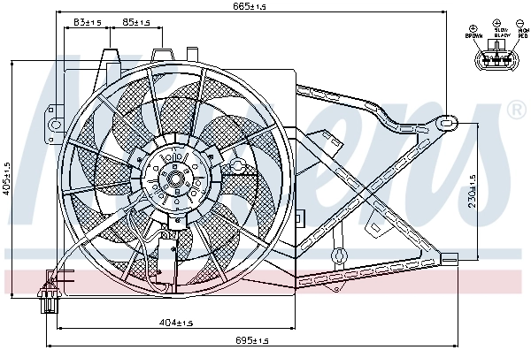 Fan, engine cooling 85208