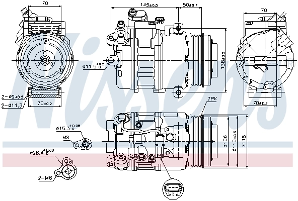 Compressor, air conditioning ** FIRST FIT ** 89574