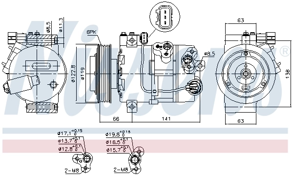 Compressor, air conditioning ** FIRST FIT ** 890643