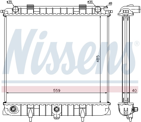 NISSENS 64309 Radiator, engine cooling