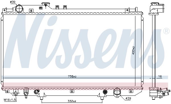 NISSENS 606839 Radiator, engine cooling