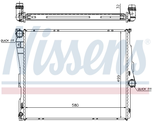 Radiator, engine cooling ** FIRST FIT ** 60803A
