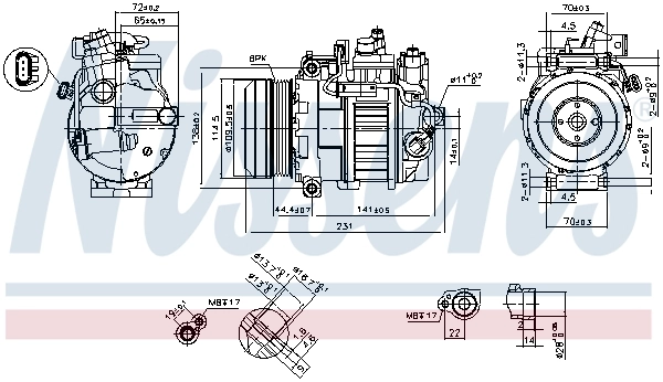 Compressor, air conditioning ** FIRST FIT ** 890552