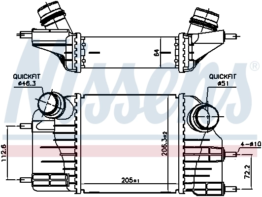 NISSENS 961117 Charge Air Cooler