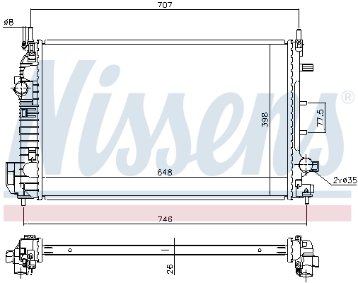NISSENS 640302 Radiator, engine cooling