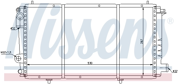 Radiator, engine cooling 61337