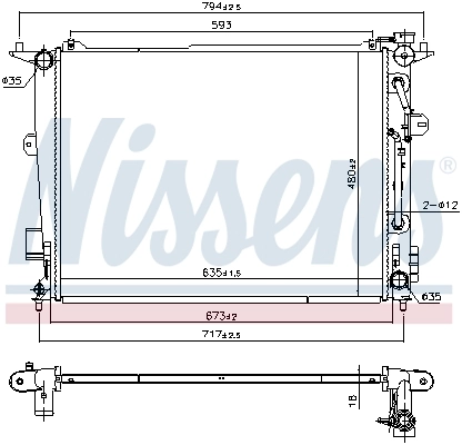 NISSENS 675074 Radiator, engine cooling