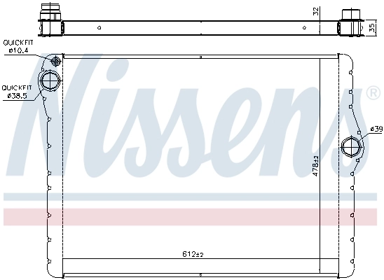 NISSENS 60777 Radiator, engine cooling