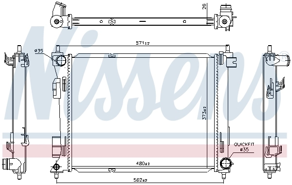 NISSENS 606731 Radiator, engine cooling