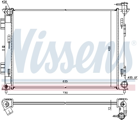 NISSENS 675052 Radiator, engine cooling
