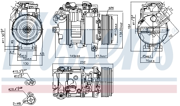 Compressor, air conditioning ** FIRST FIT ** 890628