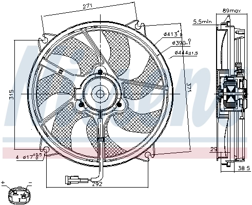 Fan, engine cooling 85606