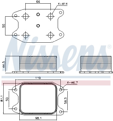 Oil Cooler, engine oil ** FIRST FIT ** 90810