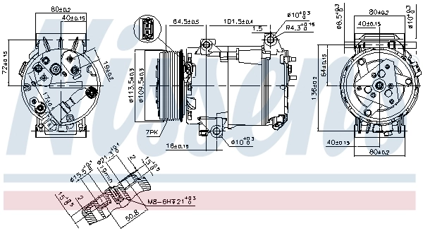 Compressor, air conditioning ** FIRST FIT ** 89481