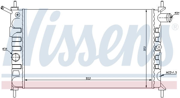 NISSENS 63293 Radiator, engine cooling