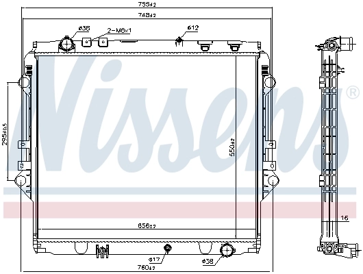 NISSENS 606069 Radiator, engine cooling