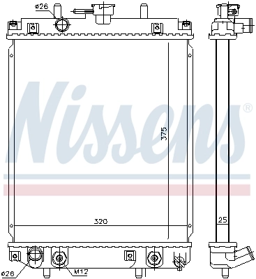 NISSENS 617552 Radiator, engine cooling