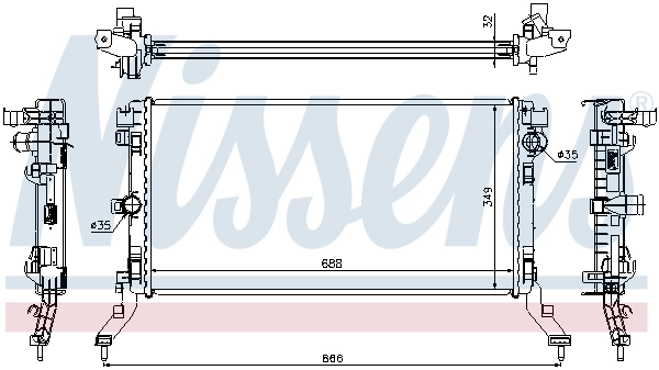 NISSENS 637603 Radiator, engine cooling