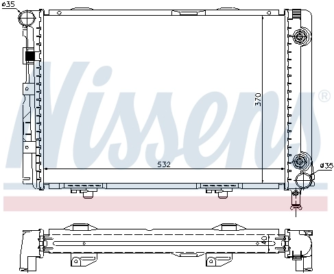 NISSENS 62557A Radiator, engine cooling