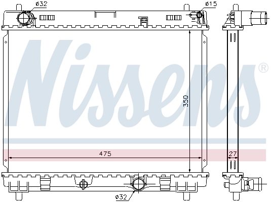 NISSENS 64696 Radiator, engine cooling
