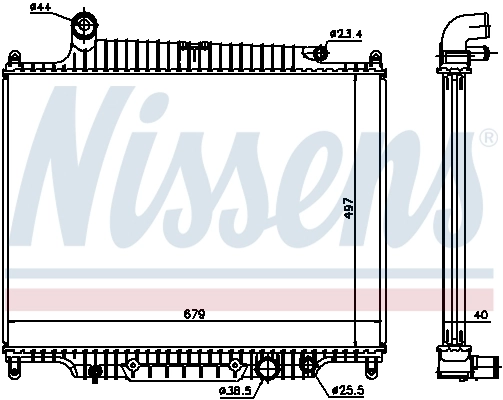 NISSENS 643222 Radiator, engine cooling