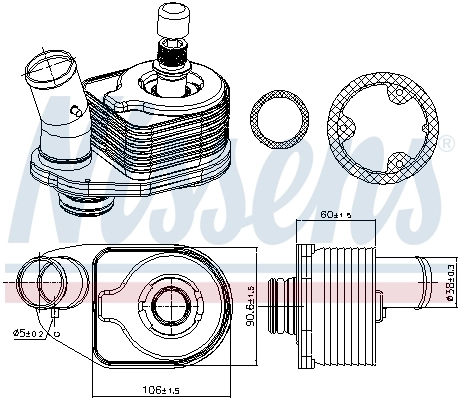 Oil Cooler, engine oil ** FIRST FIT ** 91101