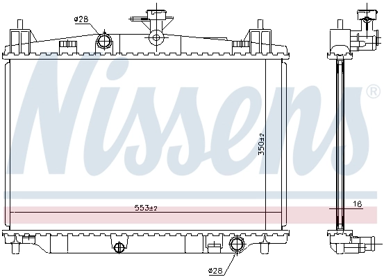 NISSENS 68504 Radiator, engine cooling