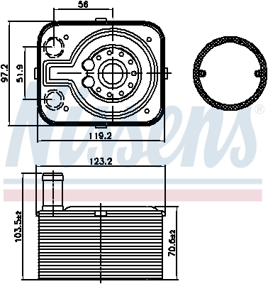 Oil Cooler, engine oil ** FIRST FIT ** 90655