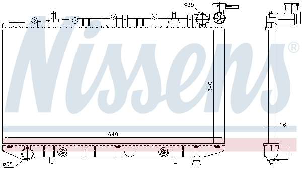 Radiator, engine cooling 629731