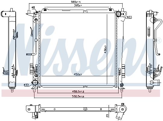 Radiator, engine cooling 666216
