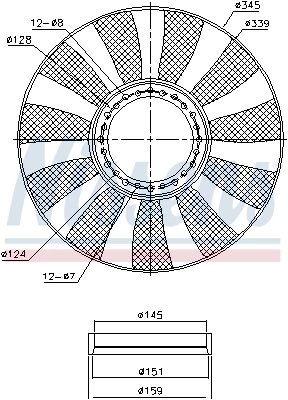 Fan, engine cooling 85664