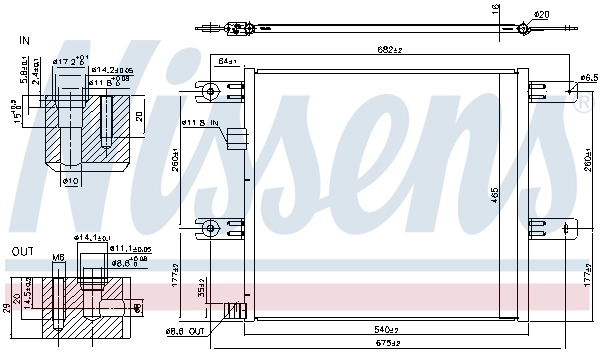 NISSENS 940541 Condenser, air conditioning