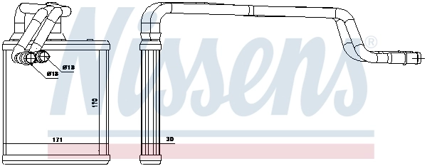 NISSENS 71772 Heat Exchanger, interior heating