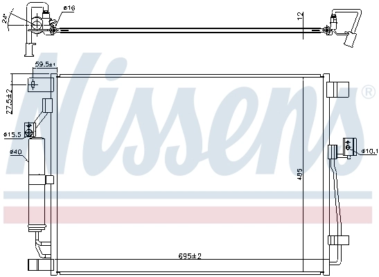 NISSENS 940787 Condenser, air conditioning
