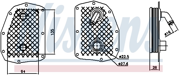 NISSENS 90734 Oil Cooler, engine oil